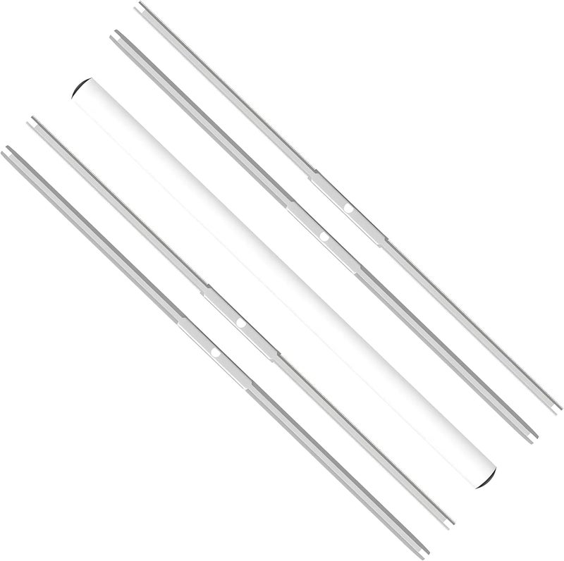 iPower 4-Pack 16 inch Bud Bowl Leaf Trimmer Blades Replacement Stainless Steel Spin Clean Cut, Include 2 Serrated 2 Straight Blades, Actual Length 13.4'' - Image 1